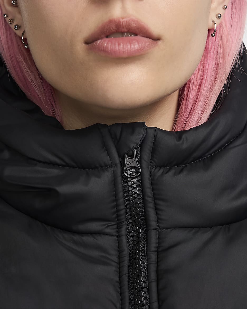 Pink nike puffer coat best sale